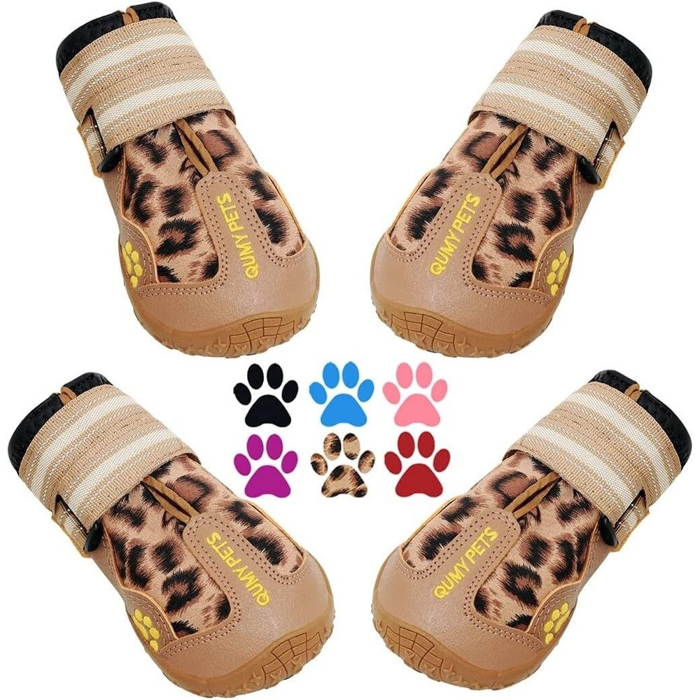 Dog Boots & Paw Protectors, Leopard, Size‎ 3